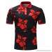 Peize Mens Print Floral Buttons Design Half Cardigans,Mens Short Sleeve T Shirt Red B07NC82FKR